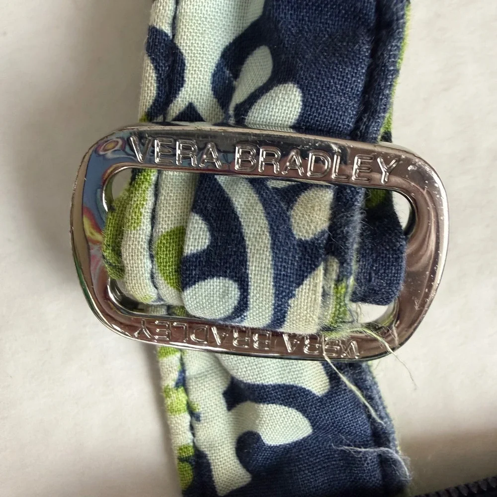 Vera Bradley Triple Zip Hipster crossbody bag Caribbean Sea‎ Quilted Blu Green